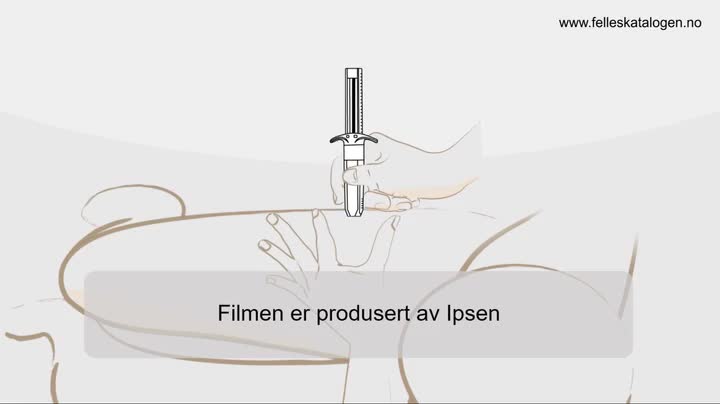 Instruksjonsfilm for bruk av ferdigfylt sprøyte